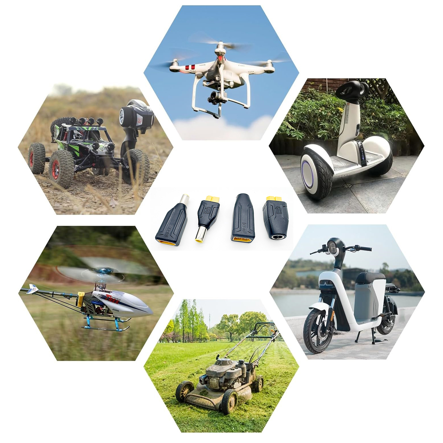 XT60 to DC 7.9mm X 0.9mm 7909  - đánh giá và giá Drone Battery Adapter